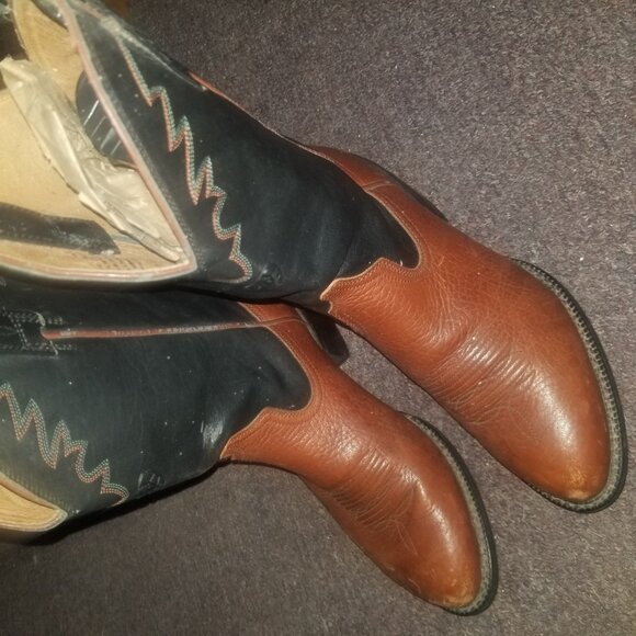 ARIAT EUC MENS 34693 WESTERN COWBOY LEATHER HEELED BOOTS - Picture 7 of 11